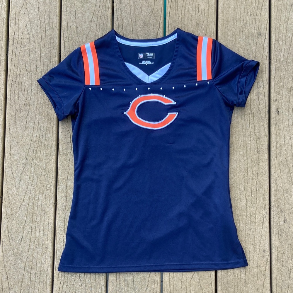 NFL Chicago Bears Women’s Short Sleeve  Navy Blue T-Shirt Size Medium